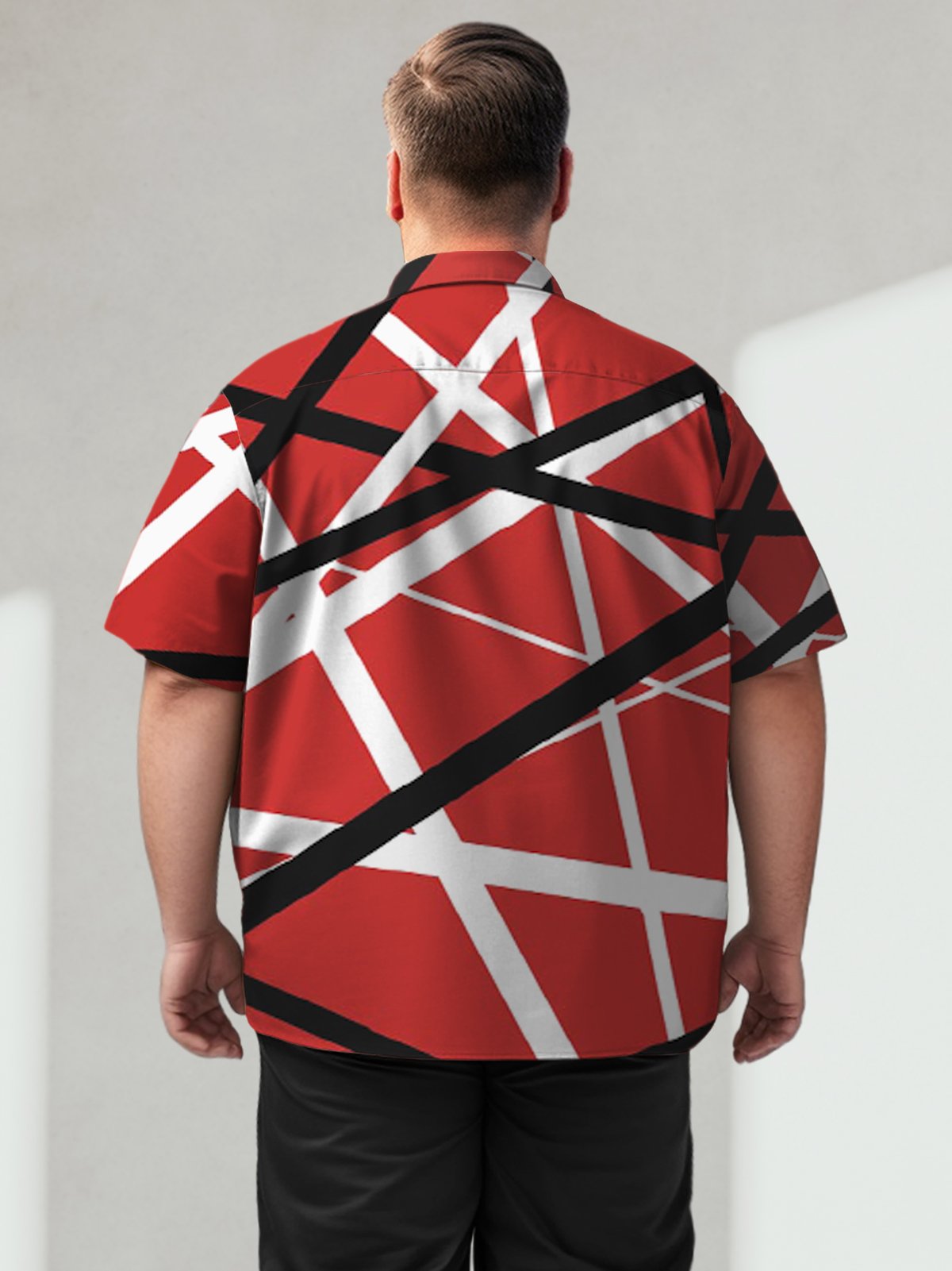 Geometric Pockets Long Sleeve Shirt Fitursize FitUrSize